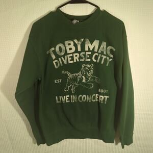 TobyMac Diverse City Crewneck Sweatshirt Small Green Cotton Heritage Concert